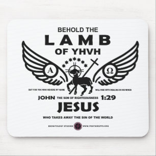 Tapis De Souris Voici l'agneau de YHVH
