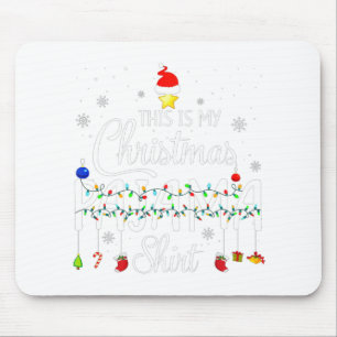 Tapis De Souris Voici ma chemise de Noël Feu de Noël Feu de Noël