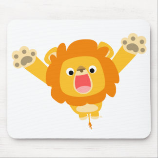 Tapis De Souris Voici Trouble (mignon dessin animé Lion) mousepad