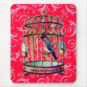 Tapis De Souris Voie à oiseaux Vintage