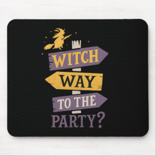 Tapis De Souris Voie De Sorcière À La Fête Drôle Halloween Flèches