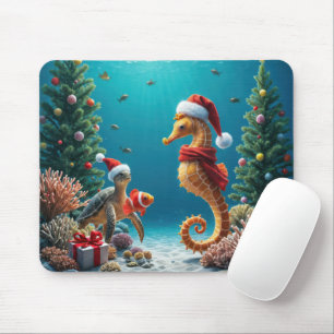 Tapis De Souris Voie maritime de Noël sous-marine