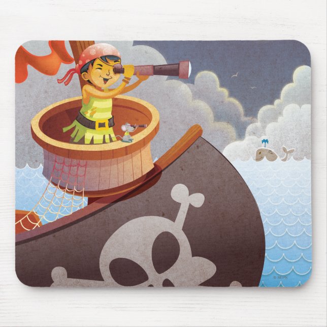 Tapis De Souris Voile avec pirates (Devant)