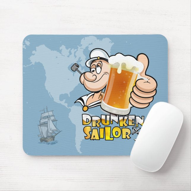 Tapis De Souris Voilier ivre | (Avec souris)
