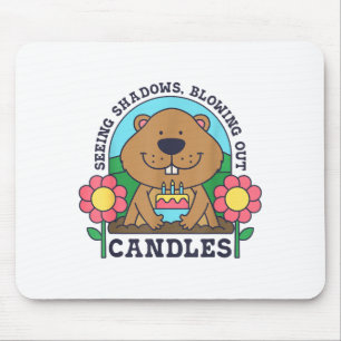 Tapis De Souris Voir des ombres soufflant des bougies Anniversaire