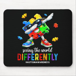 Tapis De Souris Voir le monde différemment Autisme Sensibilisation