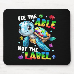 Tapis De Souris Voir les capacités et non l'étiquette Tortue Sensi