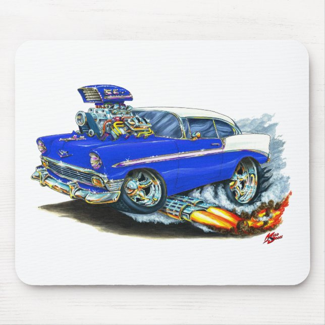 Tapis De Souris Voiture 1956 bleue de Chevy 150-210 (Devant)