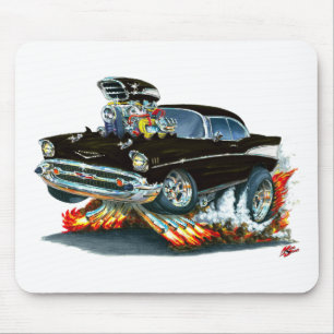 Tapis De Souris Voiture 1957 noire de Chevy Belair