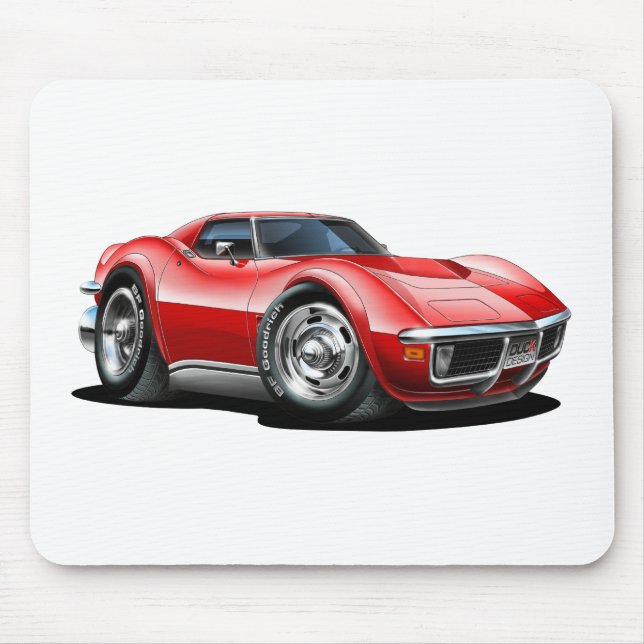 Tapis De Souris Voiture 1968-72 de rouge de Corvette (Devant)