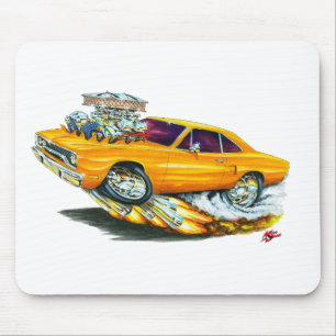 Tapis De Souris Voiture 1970 d'orange de Roadrunner