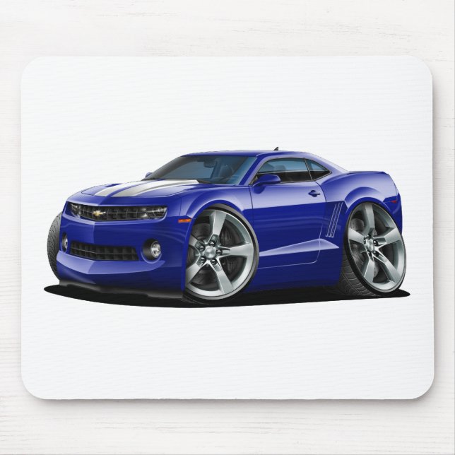 Tapis De Souris Voiture 2010-12 Bleu-Blanche de Camaro (Devant)