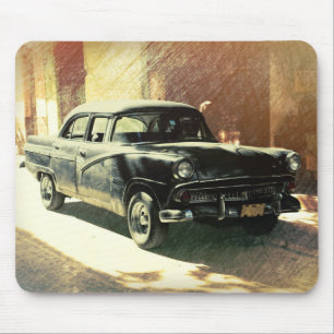 Tapis De Souris Voiture américaine en La Havane, Cuba