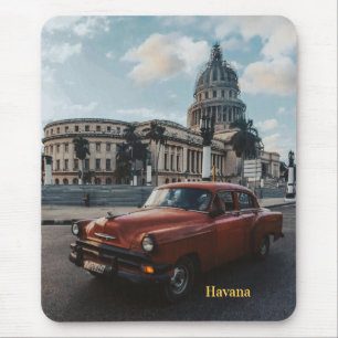 Tapis De Souris Voiture Classique Vintage La Havane Cuba 