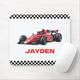 Tapis De Souris Voiture de course rouge personnalisée pour garçons