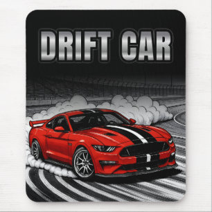 Tapis De Souris Voiture de Drift Rouge Muscle
