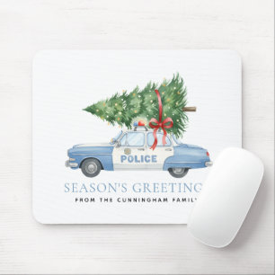 Tapis De Souris Voiture de Noël d'agent de police moderne personna