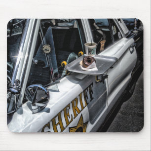 Tapis De Souris Voiture de police vintage