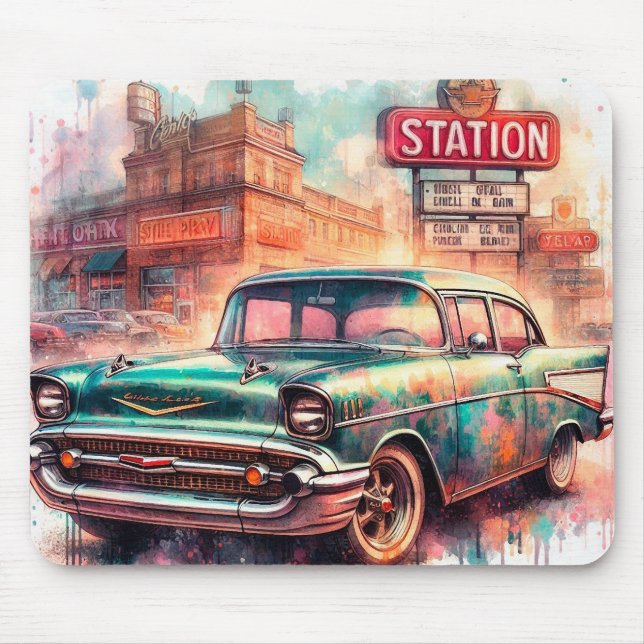Tapis De Souris Voiture des années 60 (Devant)