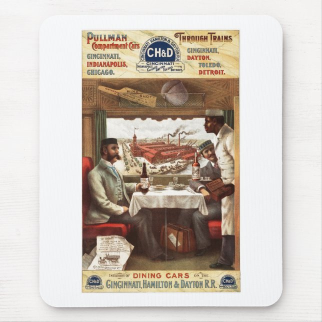 Tapis De Souris Voiture dinante de pullman sur le train 1894 (Devant)