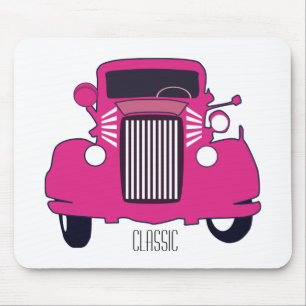 Tapis De Souris Voiture rose classique Mousepad