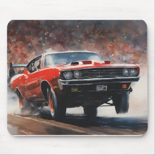 Tapis De Souris Voiture rouge Vintage