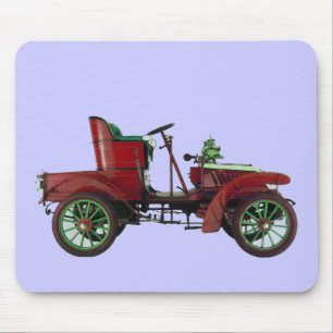 Tapis De Souris VOITURE ROUGE VINTAGE, Bleu AUTOMOBILE CLASSIQUE