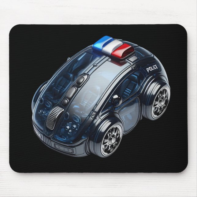 Tapis De Souris Voiture-souris PC : Véhicule de police (Devant)