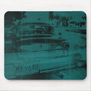 Tapis De Souris Voiture verte abstraite