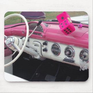 Tapis De Souris Voiture vintage classique rose Mousepad