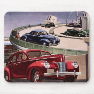 Tapis De Souris Voitures Anciennes, Road Trip de Berlines Classiqu
