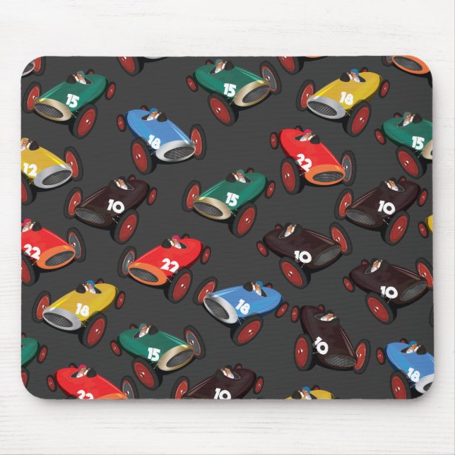 Tapis De Souris Voitures de course vintages (Devant)
