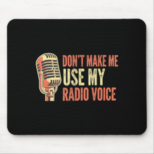 Tapis De Souris Voix d'annonceur cool humour vintage Broaasting St