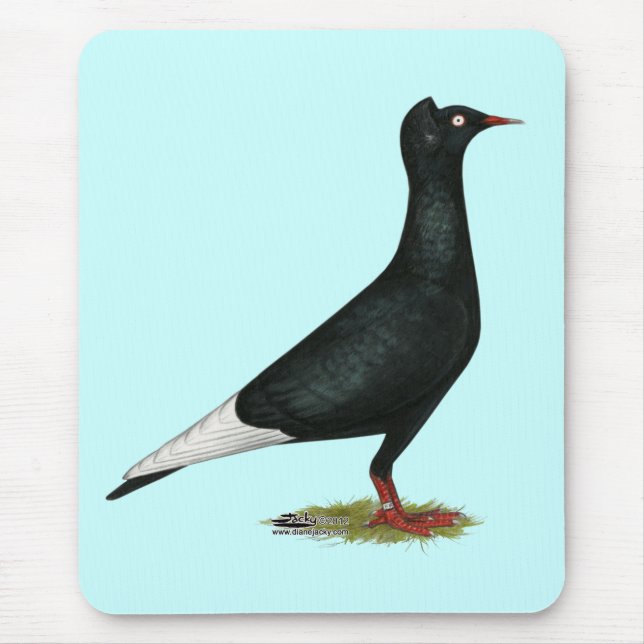 Tapis De Souris Vol Casquette noir Pigeon (Devant)