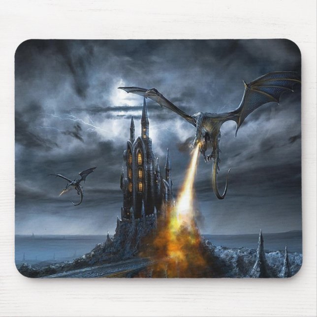 Tapis De Souris Vol du dragon - Mousepad (Devant)
