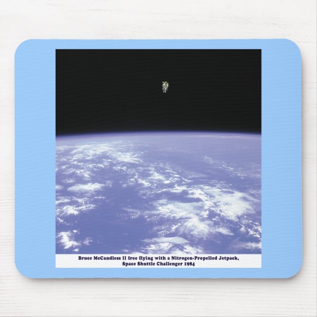 Tapis De Souris Vol libre de McCandless d'astronaute avec Jetpack (Devant)