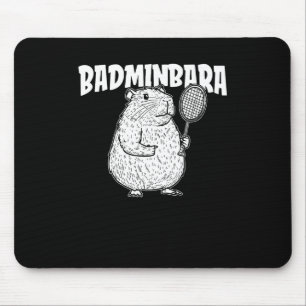 Tapis De Souris Volant de badminton Capybara - Badminb de raquette