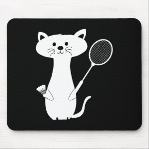 Tapis De Souris Volant de badminton Chat Homme Femme Enfants