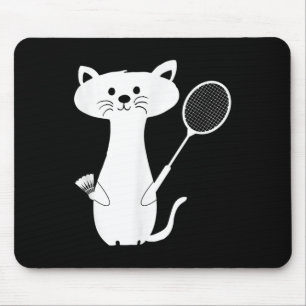 Tapis De Souris Volant de badminton Chat Homme Femme Enfants