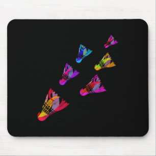 Tapis De Souris Volant de badminton coloré Art Sports