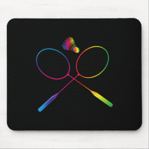 Tapis De Souris Volant de badminton Coloré Avec Raquette De Navett