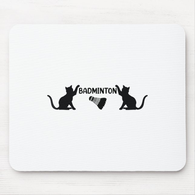 Tapis De Souris Volant de badminton Et Chats - Cool Badminton Shut (Devant)