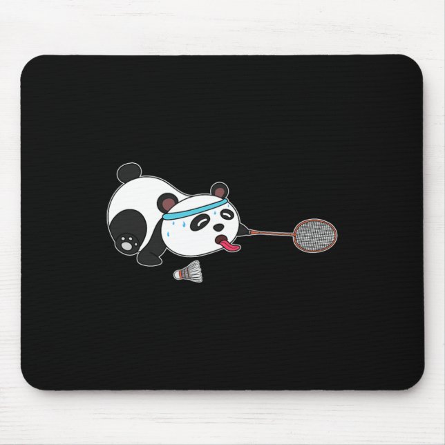 Tapis De Souris Volants de badminton Panda Animaux (Devant)