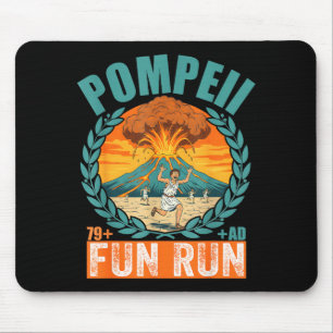 Tapis De Souris Volcan drôle de Pompéi Fun Run Géographie Volcanol