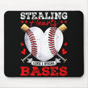 Tapis De Souris Voler des cœurs comme voler des bases baseball