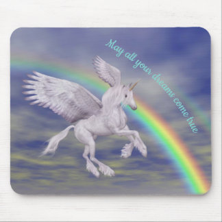 Tapis De Souris Voler Unicorne sur Rainbow Dreams Imaginaire Horse