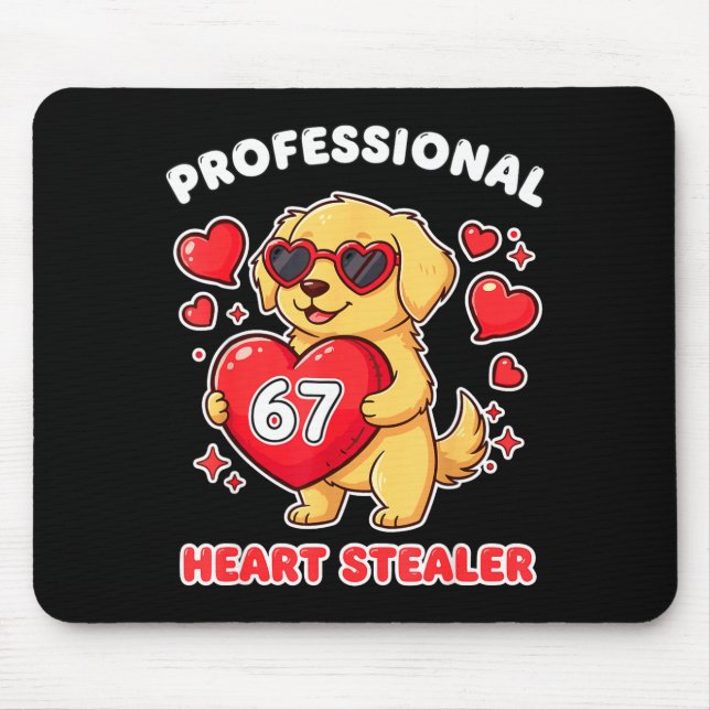 Tapis De Souris Voleur de cœur de la Saint-Valentin professionnel  (Devant)