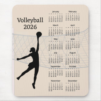 Tapis De Souris Volleyball 2026 Calendar