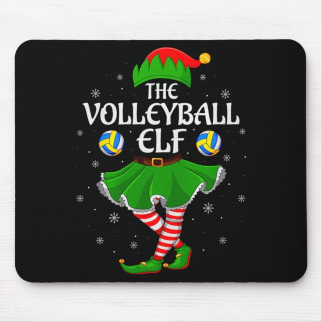 Tapis De Souris Volleyball Elf Christmas Family Girls Women Elf Sq (Devant)