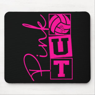Tapis De Souris Volleyball Rose contre le cancer du sein Ruban ros